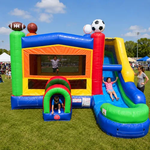 Vista 11 de TentandTable Tobogán acuático inflable para niños de 5 a 12 años, castillo animoso de grado comercial para adultos, casa de salto, incluye soplador
