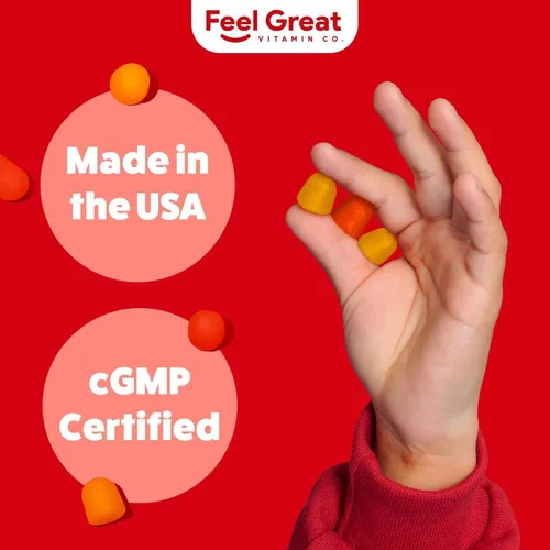 Vista 7 de Gomas DHA de Omega para niños de Feel Great Vitamins con Omega 3 6 9, Vitamina C Apoya la función cerebral saludable, la visión y la salud