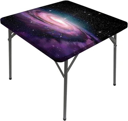 Vista 12 de Mantel cuadrado con diseño de galaxia y espiral, diseño de planeta y espiral, para mesa de 24 x 24 pulgadas, para restaurantes, picnic, patio