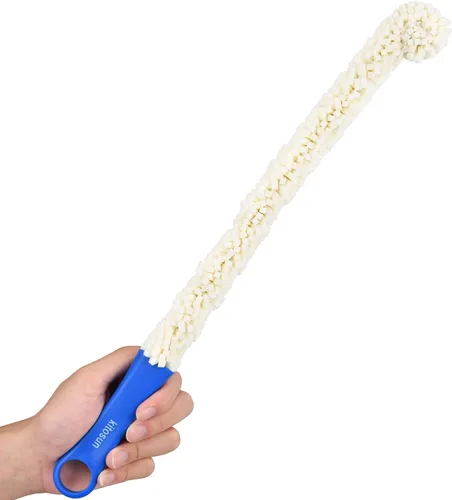 Vista 3 de Limpiador de botellas de 16.7 pulgadas, cepillo de espuma largo flexible, herramientas de limpieza para cachimbas, jarrones, decantadores, botellas
