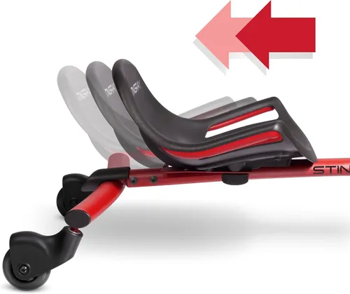 Vista 5 de Radio Flyer Stingray Patinete de conducción con deriva divertida para niños de 3 a 8 años, acción de giro de 360°, asiento ajustable para niños