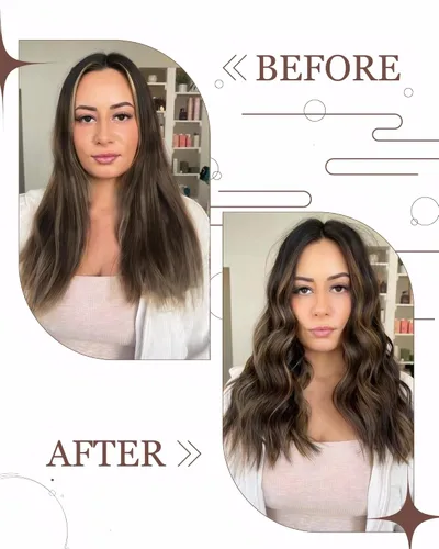 Vista 47 de Hetto . Extensiones de cabello humano rizado con clip, color #1 negro azabache, extensiones de cabello humano ondulado natural para cabeza completa