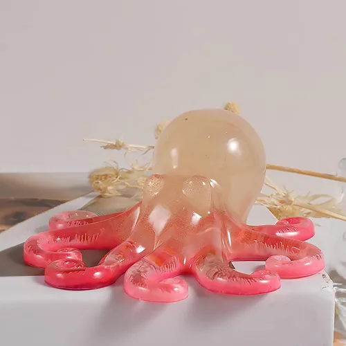 Vista 6 de Molde de fundición de resina de pulpo, molde de vela de animales para decoración del hogar y fabricación de velas