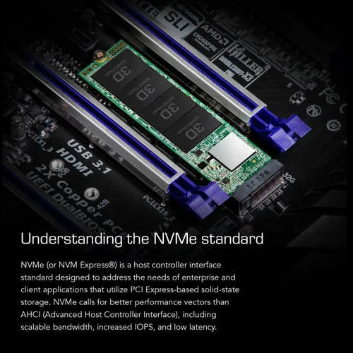 Vista 5 de Transcend SSD M.2 2280 de 128 GB, hasta 1,500 MB/s, compatible con computadora de escritorio Ultrabook, SSD PCIe NVMe Gen3x4, unidad de estado