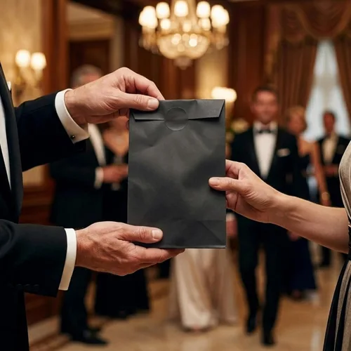 Vista 3 de Quotidian Bolsas de papel planas negras para galletas de 4 x 6 pulgadas Negro