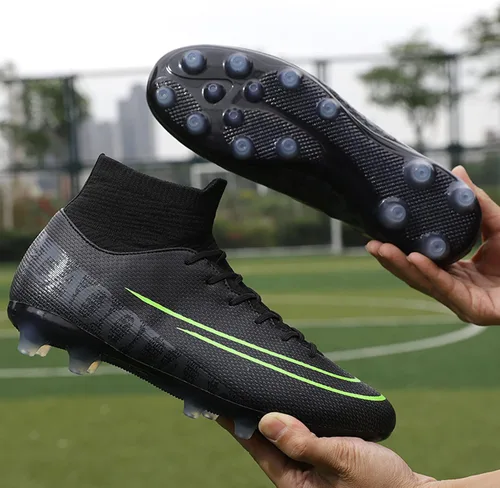 Vista 4 de Qzzsmy Tenis profesionales de fútbol para hombre, para interiores y exteriores, para competición, entrenamiento, atléticos, para niños grandes