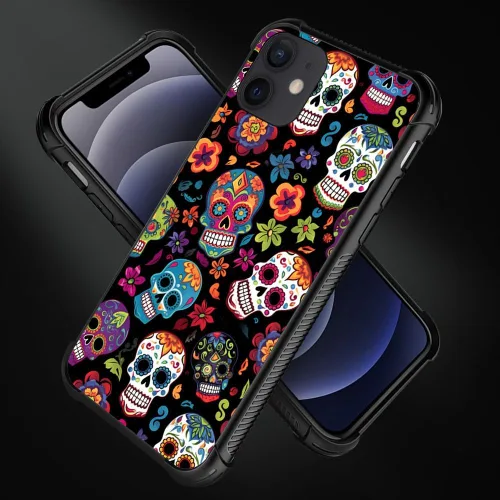 Vista 312 de Funda compatible con iPhone 8, a prueba de golpes, antiarañazos, bandera de ciervos de cola blanca de grano de madera estadounidense