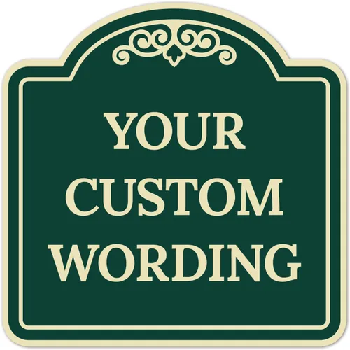 Vista 23 de Letrero decorativo personalizado, letrero de metal personalizado para negocios, entrada, hogar, Airbnb, placa de puerta de oficina, fondo negro, 8 x