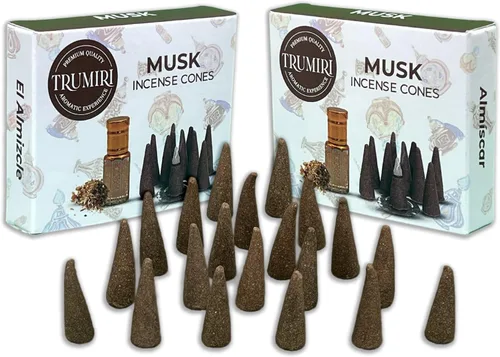 Vista 42 de TRUMIRI Incienso ámbar – Paquete de 20 conos (2 x 10) – Incienso de cono perfumado