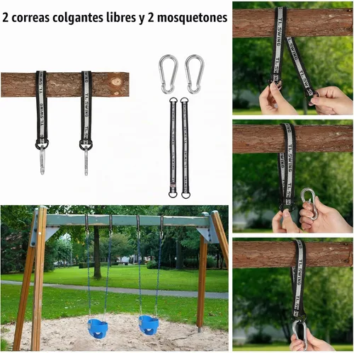 Vista 6 de RedSwing Asiento de Columpio de Cubo con Respaldo Alto para Niños Pequeños con Cadenas Recubiertas, Asiento de Columpio Resistente para Niños