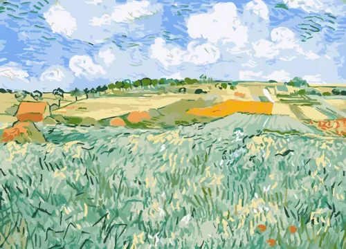 Vista 8 de YEESAM Art Pintura por números para adultos, flores de almendro de 16 x 20 pulgadas, lienzo de lino acrílico, kit de pintura numérica