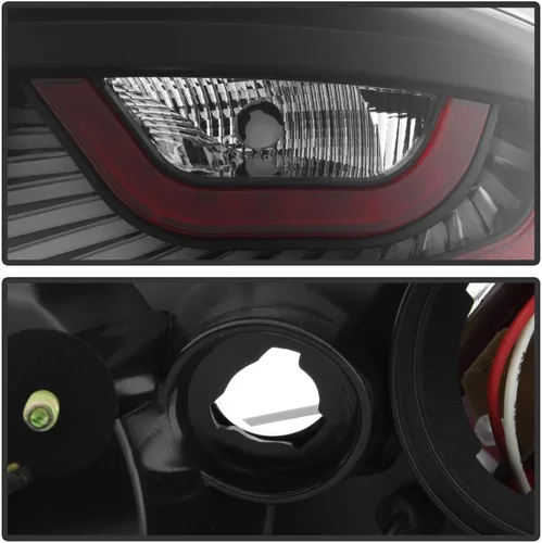 Vista 5 de ACANII - Para Infiniti G35 35GT Coupé 2003-2005 [Diseño de actualización de tubo LED] Luces traseras LED negras Lámparas de freno izquierda+derecha