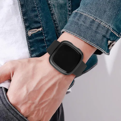 Vista 7 de Tobfit Funda protectora de pantalla para Fitbit Sense 2 / Fitbit Versa 4, TPU chapado en suave alrededor de la cubierta protectora sensible al tacto