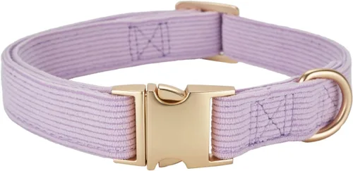 Vista 20 de Collar de algodón suave para perro con hebilla de metal, ajustable, resistente, cómodo, collares de pana para perros pequeños, medianos y grandes