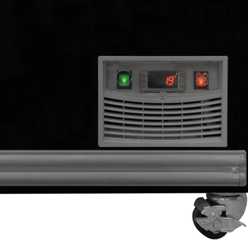 Vista 3 de PEAKCOLD - Congelador comercial de cristal superior, 58 pulgadas de ancho Negro