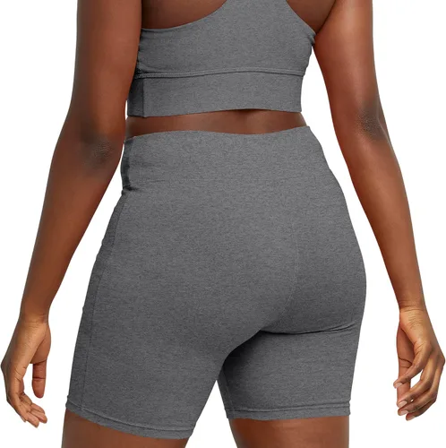 Vista 6 de Hanes Pantalones cortos de ciclismo elásticos para mujer, pantalones cortos deportivos de algodón para mujer, entrepierna de 7 pulgadas