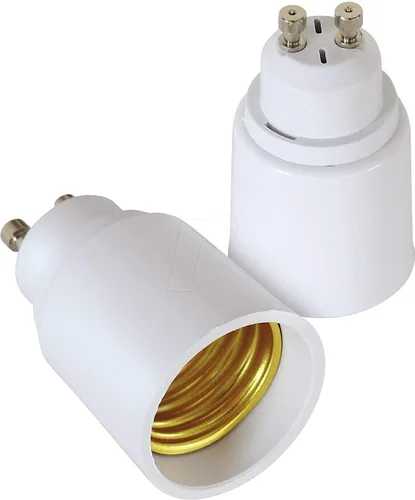 Vista 5 de YI Lighting - Adaptador GU10 a E26/E27, base de bayoneta GU10 a E26/E27, convertidor de adaptador de enchufe de bombilla de rosca Edison (2 unidades)