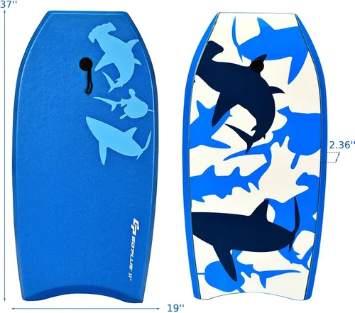 Vista 5 de IRONMAX - Tabla de surf ligera de 37/41 pulgadas con correa de muñeca, núcleo de EPS, cubierta XPE y parte inferior lisa de polietileno de alta
