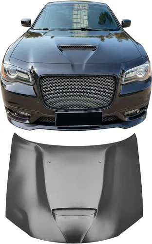 Vista 10 de Compatible con Chrysler 300 todos los modelos 2011-2023 Panel de capó SRT Negro