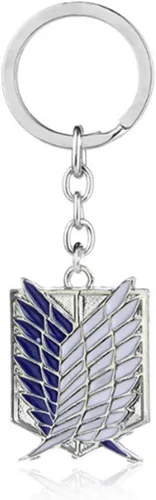 Vista 7 de Capa de cosplay de anime Shingeki No Kyojin, capa de Halloween, disfraz de cosplay con collar y llavero