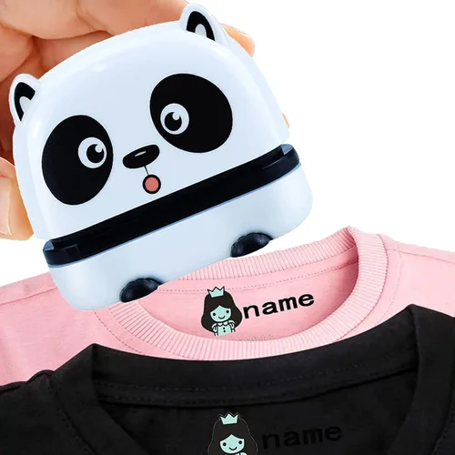 Vista 9 de Sello de nombre personalizado, sello con nombre, capítulo de ropa de estudiante de bebé, palabra de nombre de uniforme escolar personalizado Azul