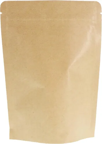 Vista 8 de SumDirect Bolsas de pie de papel kraft – Paquete de 50 bolsas reutilizables con cremallera de 3.5 x 5.5 pulgadas con forro de aluminio para el hogar