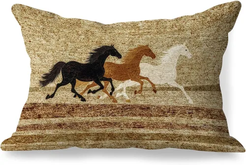 Vista 12 de Fundas de almohada de 12 x 20 pulgadas, regalos para amantes de los caballos, fundas de almohada lumbares decorativas para el hogar, sala de estar
