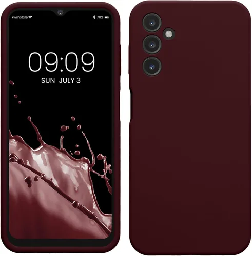 Vista 139 de kwmobile Funda compatible con Samsung Galaxy A13 4G - Funda delgada de silicona TPU - Acabado suave al tacto - Amarillo radiante