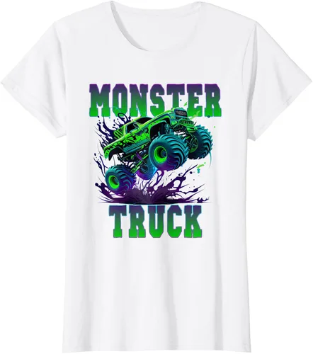 Vista 20 de Camiseta Monster Truck 4x4, Negro