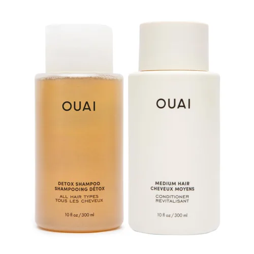 Vista 10 de OUAI Champú Detox y Acondicionador para Cabello Fino Bundle - Champú Clarificante para Acumulación, Suciedad, Aceite, Producto y Agua Dura