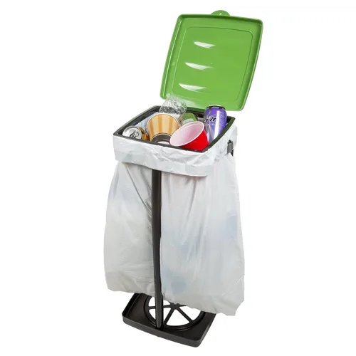 Vista 4 de Wakeman Outdoors - Soporte portátil para bolsas de basura, bote de basura plegable para uso en interiores y exteriores, ideal para campamento Verde