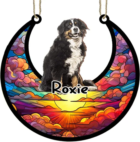 Vista 62 de LOVELYPOD Adorno de Navidad personalizado para perro pastor australiano, atrapasoles conmemorativo, adorno de Navidad de pastor australiano