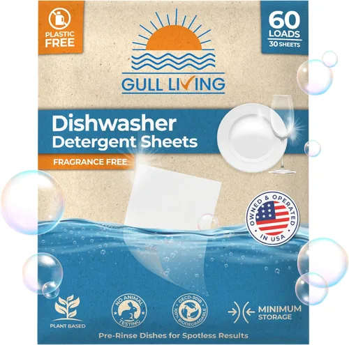 Vista 9 de Gull living Hojas ecológicas de detergente para lavavajillas, detergente natural para lavavajillas, hojas de jabón para lavavajillas a base