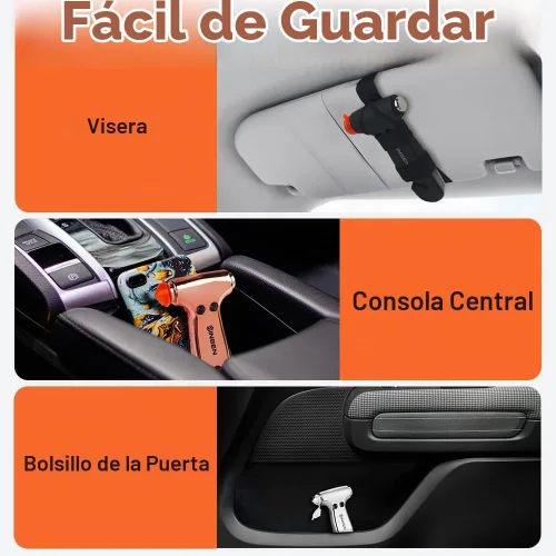 Vista 6 de SINSEN - Cortador de cinturón de seguridad para automóvil, herramienta de emergencia para romper vidrio, kit de escape de martillo de seguridad, 3
