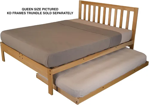 Vista 3 de Marco de cama Charleston-2 - Madera dura maciza, Madera Noble, Madera clara
