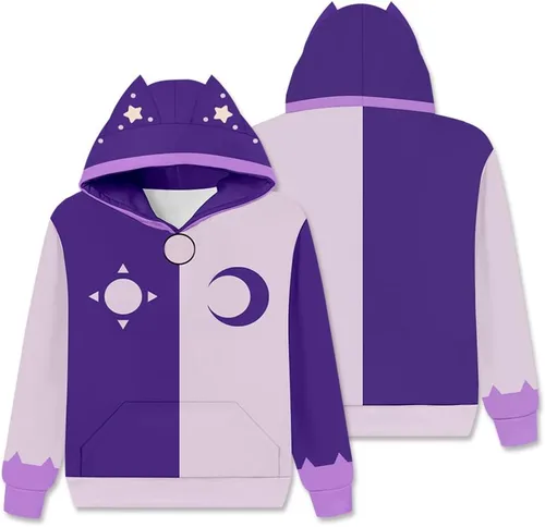 Vista 3 de Sudadera con capucha para niños, The Owl House Cosplay Luz Noceda King, Amity Blight Anime