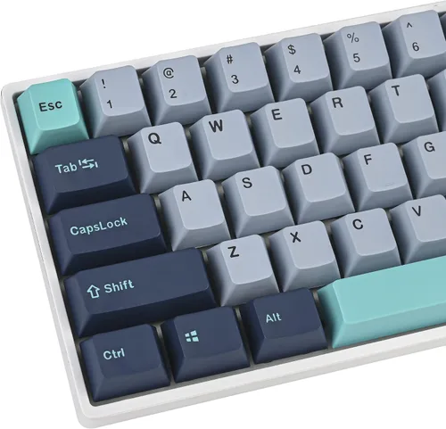 Vista 30 de Owpkeenthy Teclas de carbono retro perfil SA de 150 teclas personalizadas de ABS Doubleshot Juego de teclas con barra espaciadora dividida