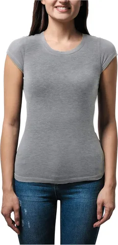 Vista 3 de Sexy Basics - Pack de 5 y 10 camisetas de color básicas, elásticas, casuales y activas de algodón para mujer