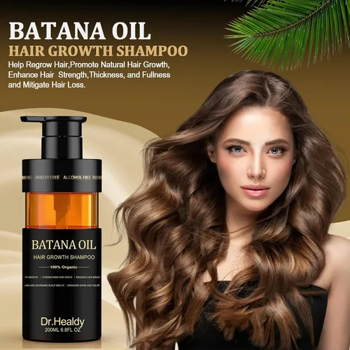 Vista 2 de Dr.Healdy - Champú de aceite de batana para el crecimiento del cabello, contra la pérdida de cabello e hidrata, reduce la rotura, fórmula sin