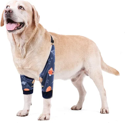 Vista 26 de Protector de codo para perro, coderas con almohadilla de malla para perros medianos y grandes para evitar lamer heridas (automóvil, 4XL)