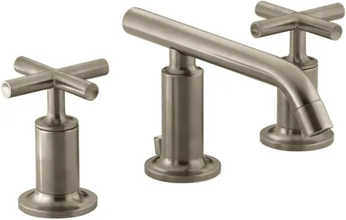 Vista 44 de KOHLER K-14408-4-AF Purist - Grifo para lavabo de baño, 3 agujeros, manijas de palanca alta generalizadas y boquilla de cuello de cisne alto, 1.2