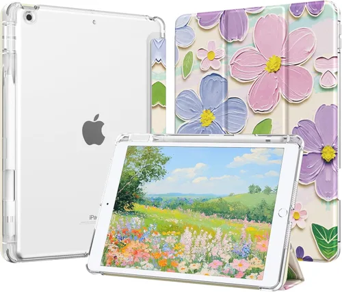 Vista 24 de MoKo for iPad 9th/8th/7th Generation Case 10.2-Inch with Pencil Holder,Pink
