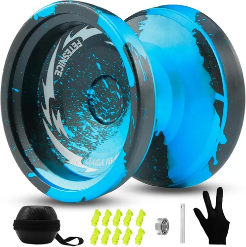 Vista 13 de FETESNICE Yoyo FS23 Yoyo profesional sensible para niños de 8 a 12 años, yoyo que no responde para adultos, truco de metal de doble función