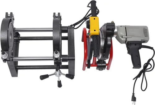 Vista 9 de DYRABREST Máquina de soldadura manual de fusión de tubos de doble anillo de 2.480-7.874 in para tubos de PE/PP/PVC de 2.48 "-7.87", soldador a tope