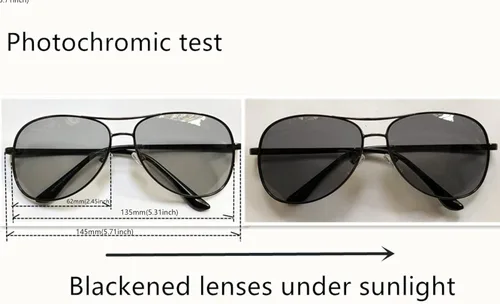 Vista 7 de OwO fotocromático aviador polarizado gafas de sol de conducción para hombres y mujeres anti-deslumbrante protección UV, grande