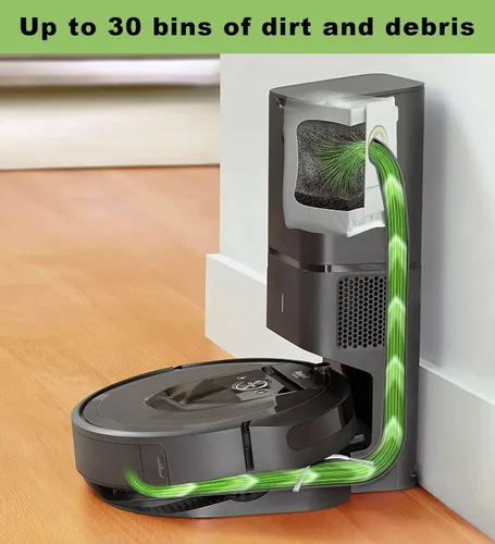 Vista 6 de Paquete de 10 bolsas de vacío compatibles con iRobot Roomba – i & s & j Series, bolsa de repuesto para iRobot Roomba