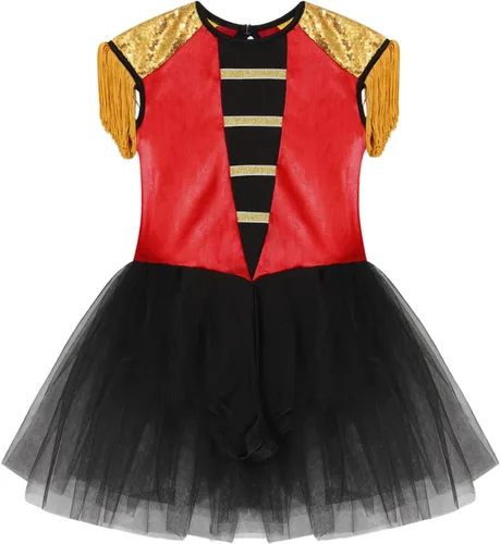 Vista 6 de winying Vestido para niñas, disfraz de tambor mayorette, sin mangas, leotardo de malla, tutú, vestido de banda de marcha, vestido de uniforme