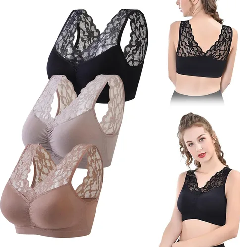 Vista 3 de Sticky Bra for Women Sports Brad Womens Sports Bra Longline Spandex Sports Bra Bralisse Conjunto Termico para Mujer Fi