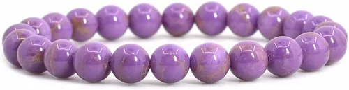 Vista 17 de Brazalete Justinstones de piedras semipreciosas, gemas de 8 mm, redondas, elástico, de 7 pulgadas, unisex Ojo de tigre azul de grado A