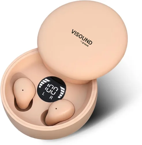 Vista 11 de Air Skin Tones Invisible Earbuds for Small Ears - Wireless Bluetooth 5.4, Skin-Matching Mini Stemless Ear Buds, IPX5 Waterproof, Crystal Clear Calls